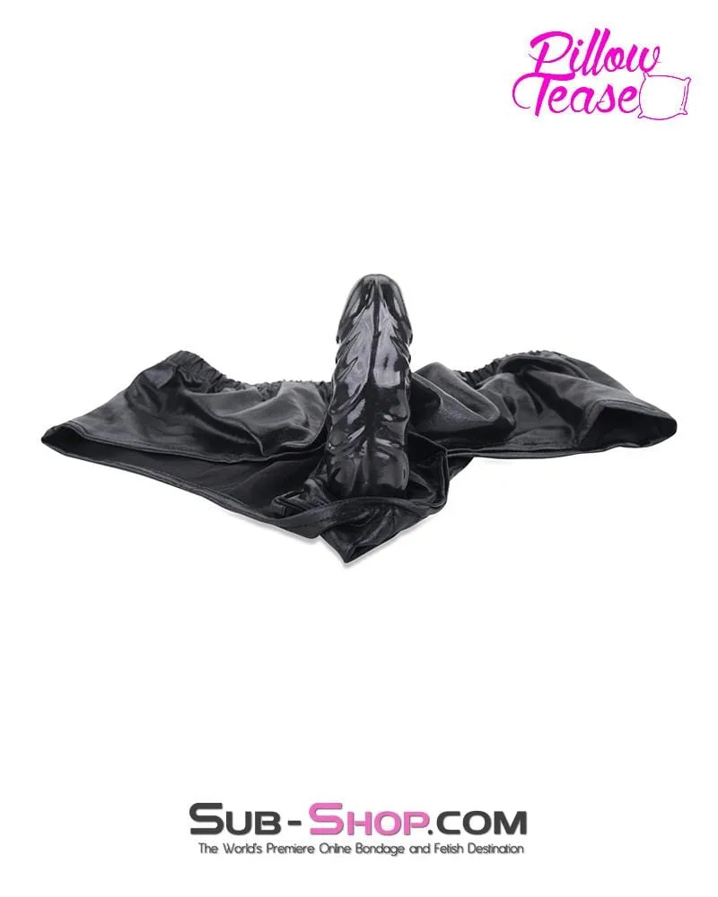 2744MQ      Black 4-Way Stretch PVC Spandex Dildo Panty