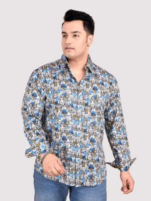 Abstract Printed Cotton Full sleeve Men's Plus size