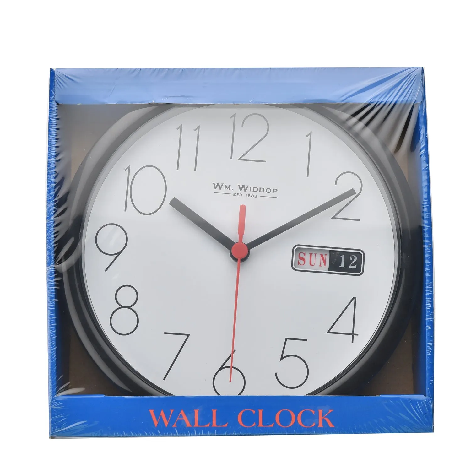 Black Day and Date Wall Clock (21.5cm)