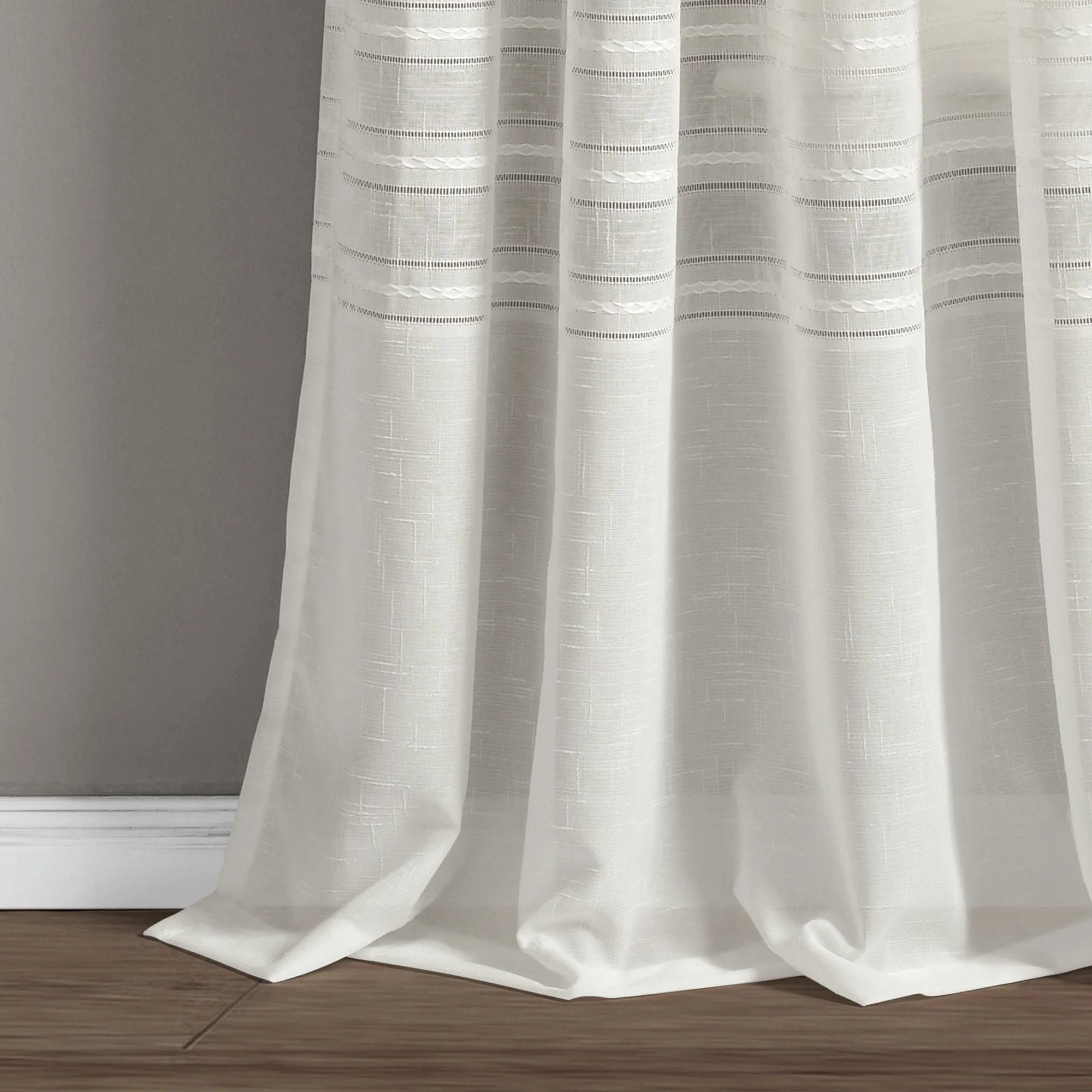 Bridie Grommet Sheer Window Curtain Panel Set