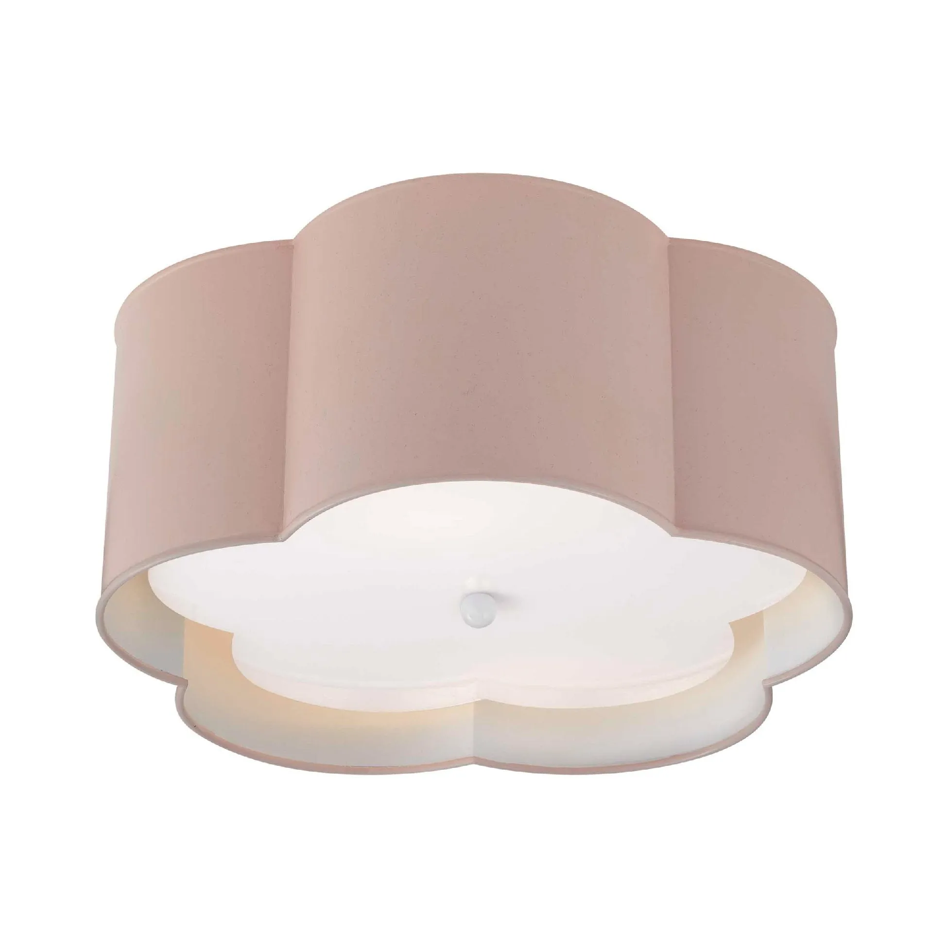 Bryce Medium Flush Mount in Pink & White