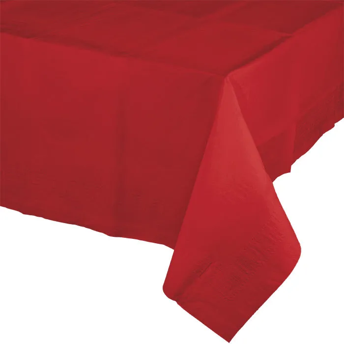 Bulk Classic Red Paper Table Covers 54" x 108" (6 per Case)