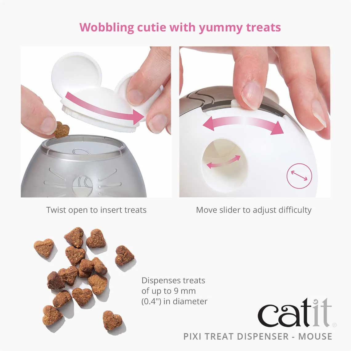 Catit PIXI Treat Dispenser; available in 2 styles