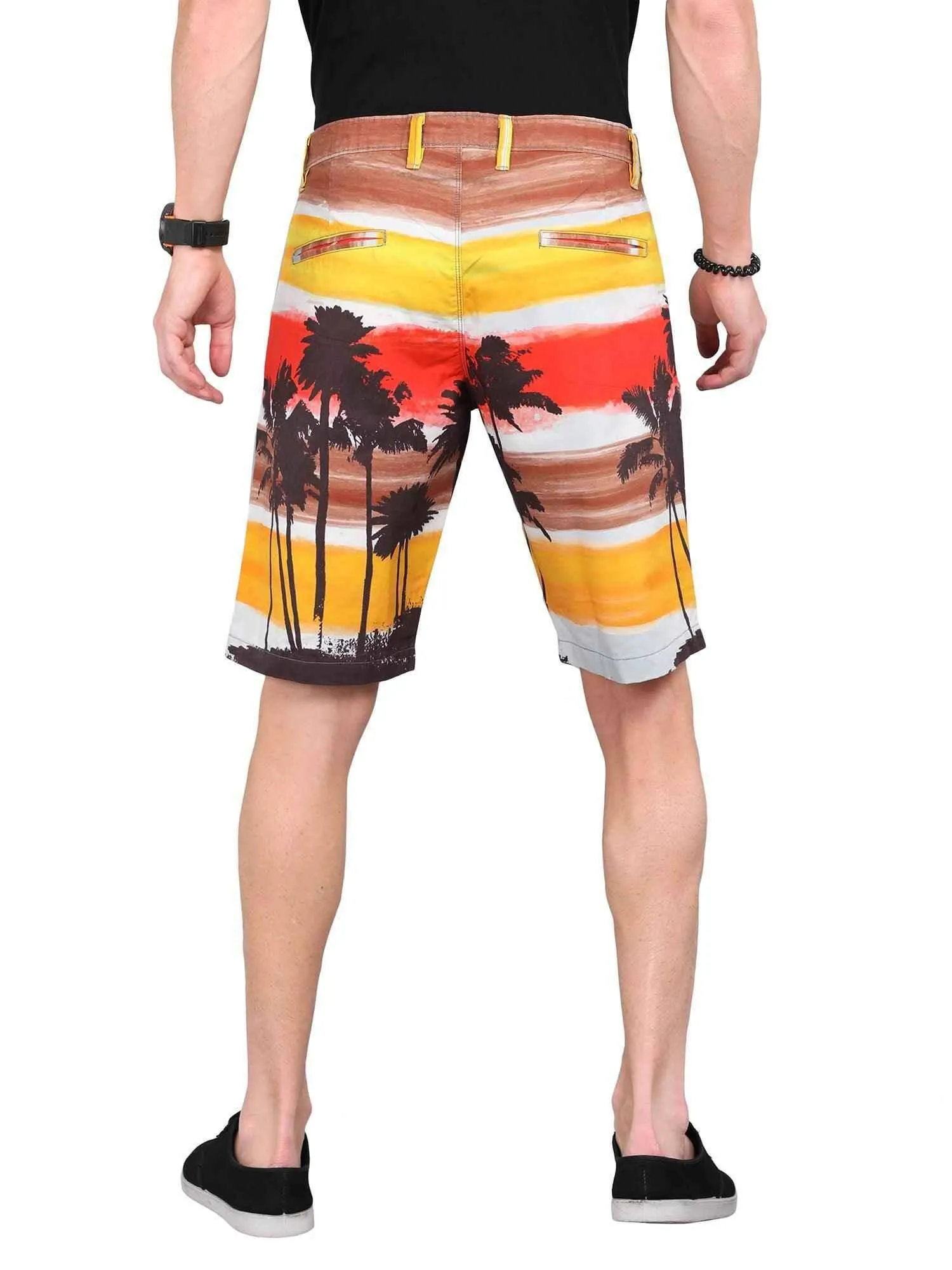 Coco on Sun Set Digital Printed Giza Cotton  Men's Shorts