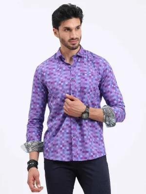 Crimson Checks Printed Full Sleeve Shirt