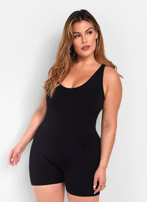 Essential Tank Romper - Black