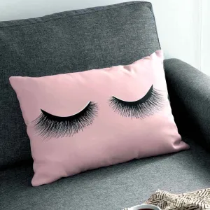 Eyelash pink cushion covers