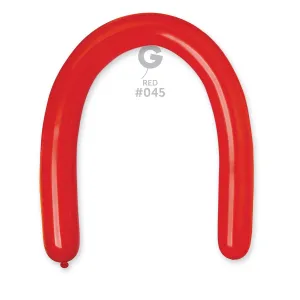 Gemar Latex Balloon #045 Red 3inch 50 Count Solid Color