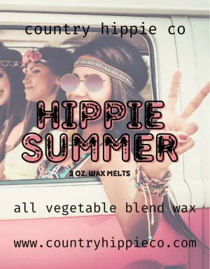 HIPPIE SUMMER (Sea Salt, Sage Pineapple) Wax Melts- 3 oz.