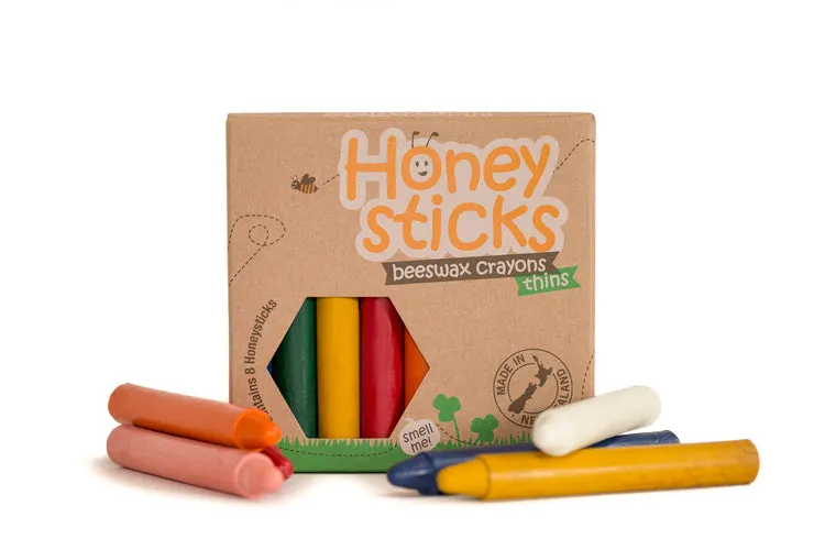 Honey Sticks Original Beeswax Stick Crayons Set of 8