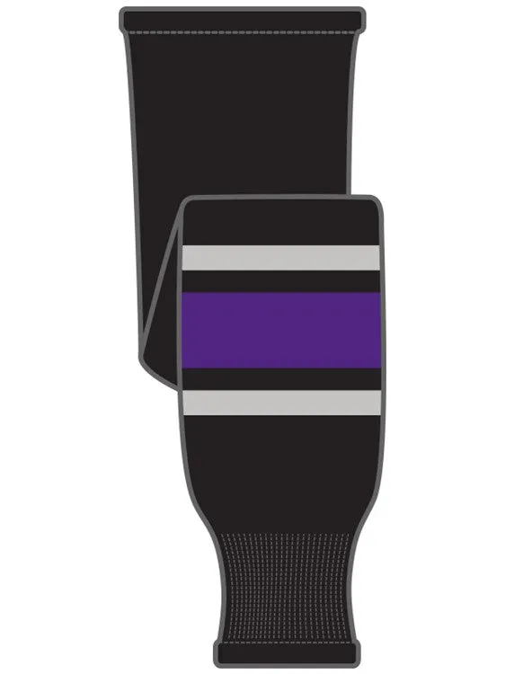 K1 Sportswear Los Angeles Kings S747 Black Knit Ice Hockey Socks