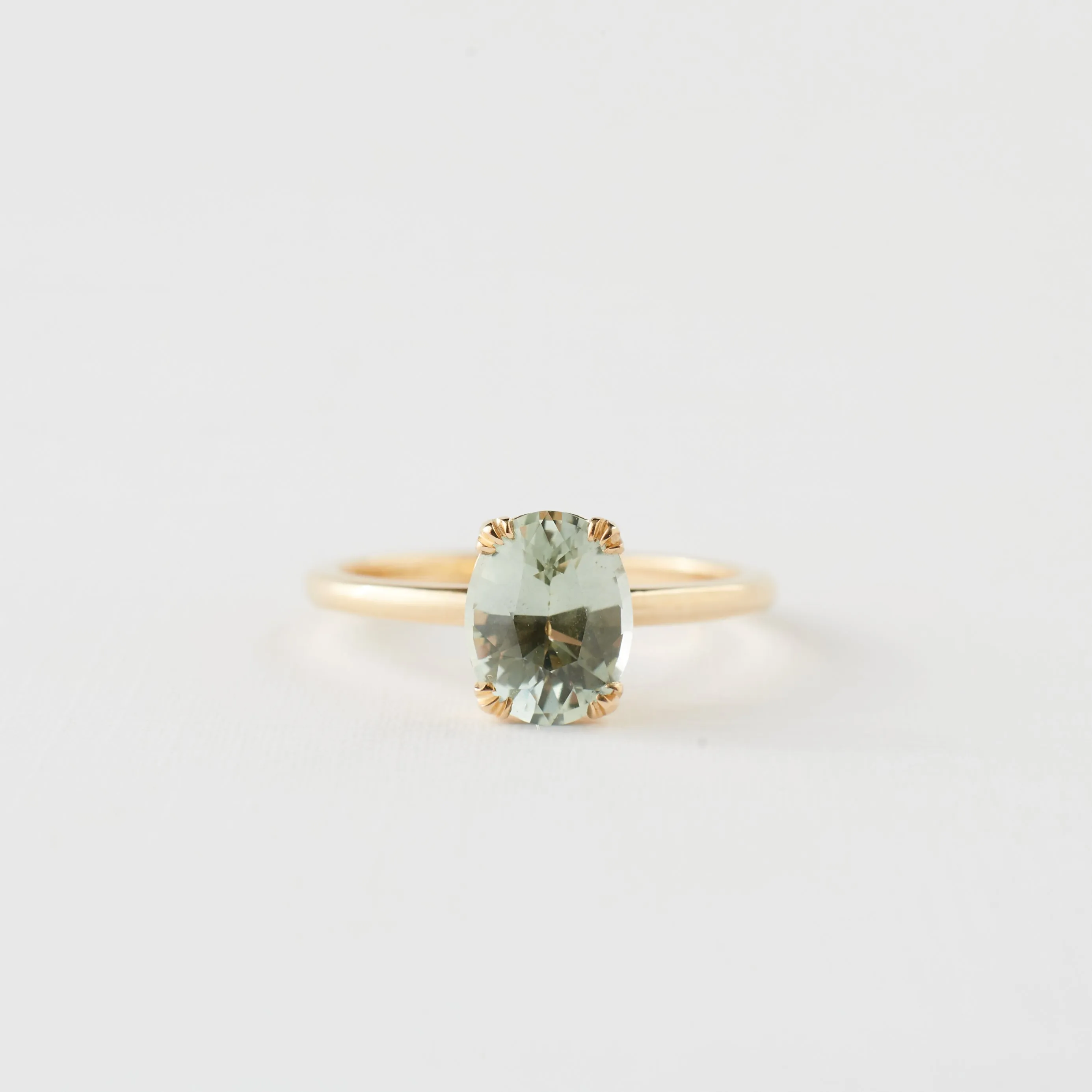 Kennedy Ring - 1.67 Carat Oval Minty Sapphire