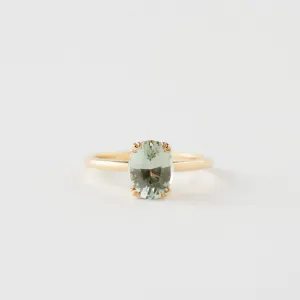 Kennedy Ring - 1.67 Carat Oval Minty Sapphire