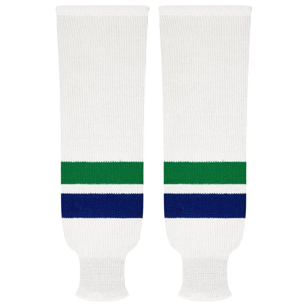 Kobe Sportswear 9854H Vancouver Canucks Vintage Home Pro Knit Ice Hockey Socks