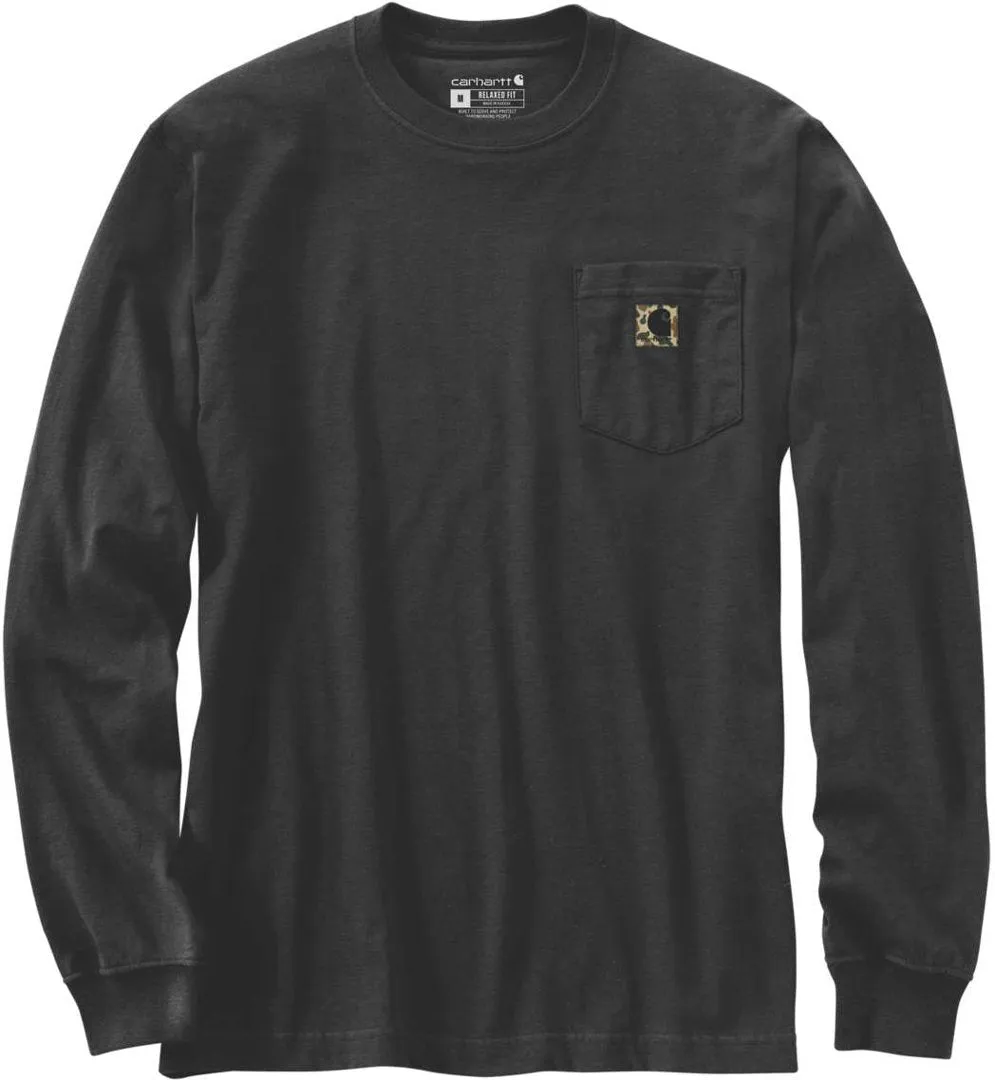 Long sleeve Carhartt Pocket Camo Graphic, black