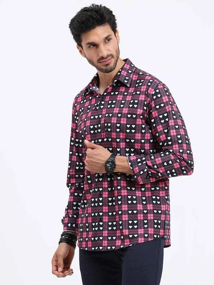 Love Checks Printed Full Sleeve Shirt