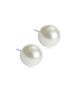 Natural Titanium - Pearl Earring 10 mm Skin Friendly Earrings Ireland