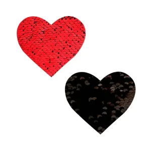 Neva Nude Pasty Heart Sequins Red To Black