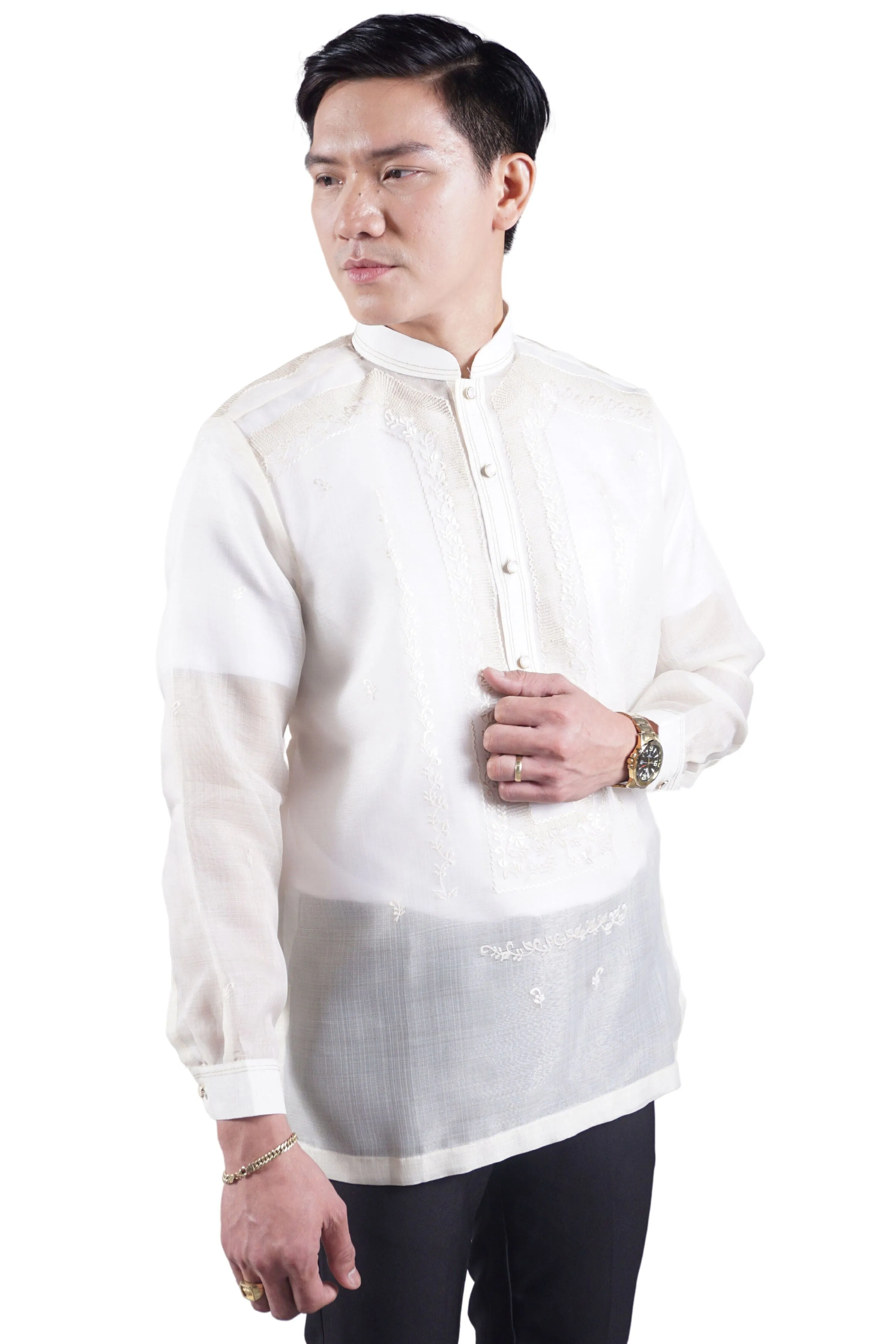 Premium Silk Cocoon Barong Tagalog Elegante - Jose JN48