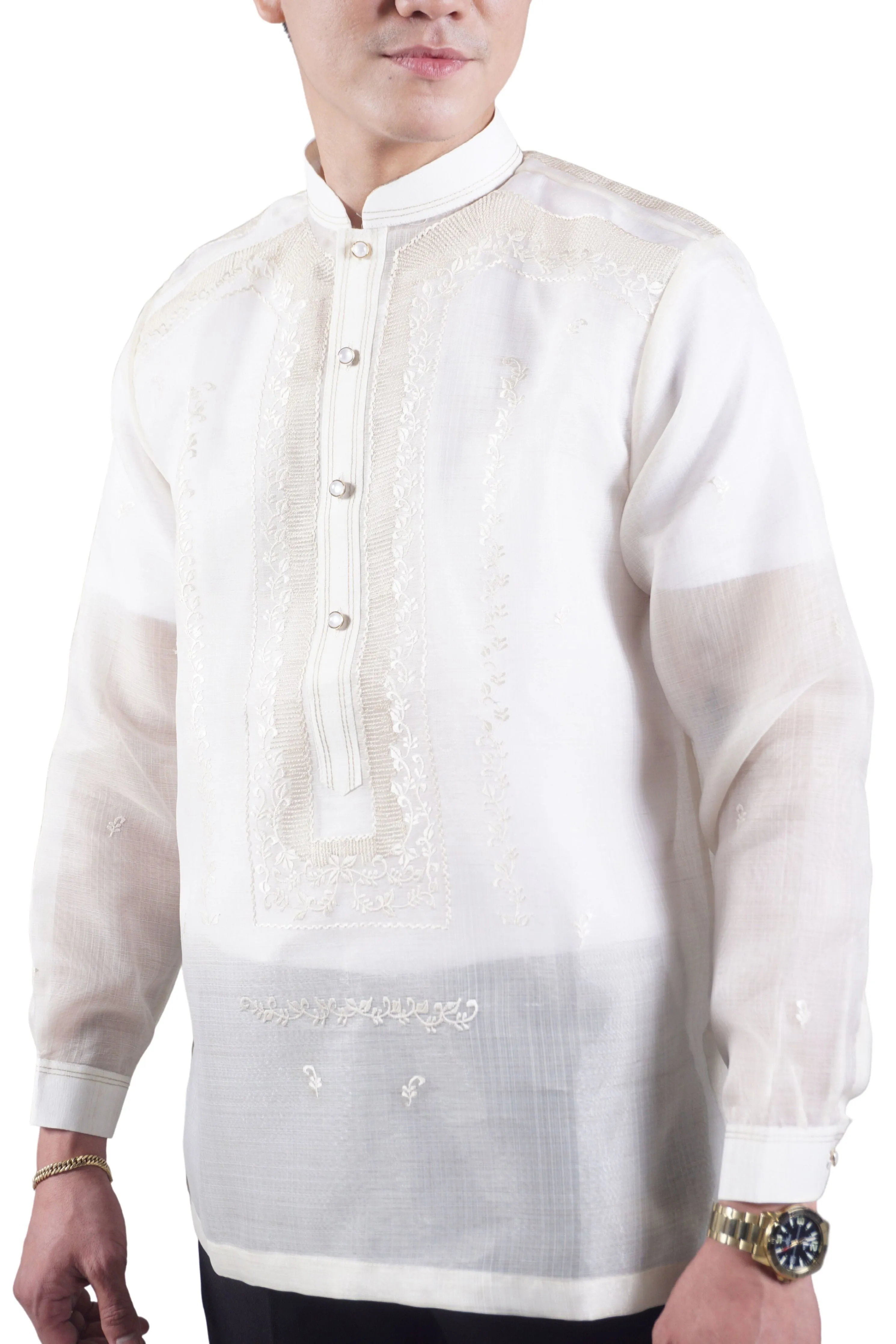 Premium Silk Cocoon Barong Tagalog Elegante - Jose JN48