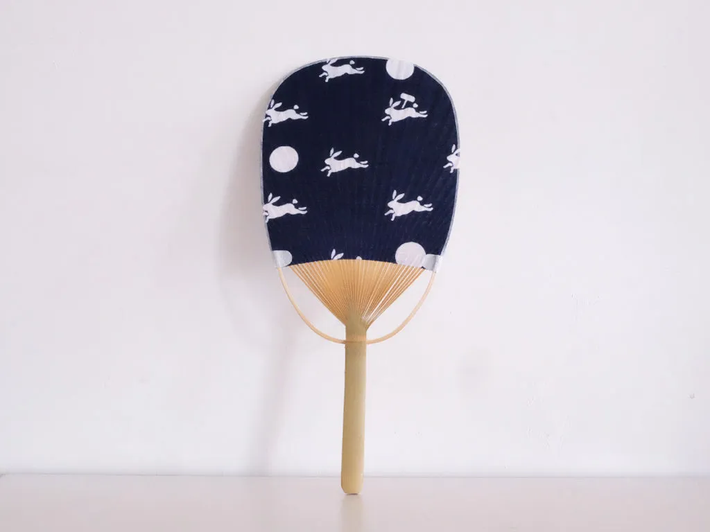 Rabbit Moon Design Hand Dyed Marugame Fan