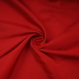 Red Solid Brocade Silk Fabric 20374