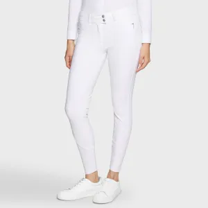 Samshield Chloe Crystal Knee Grip Breeches - White