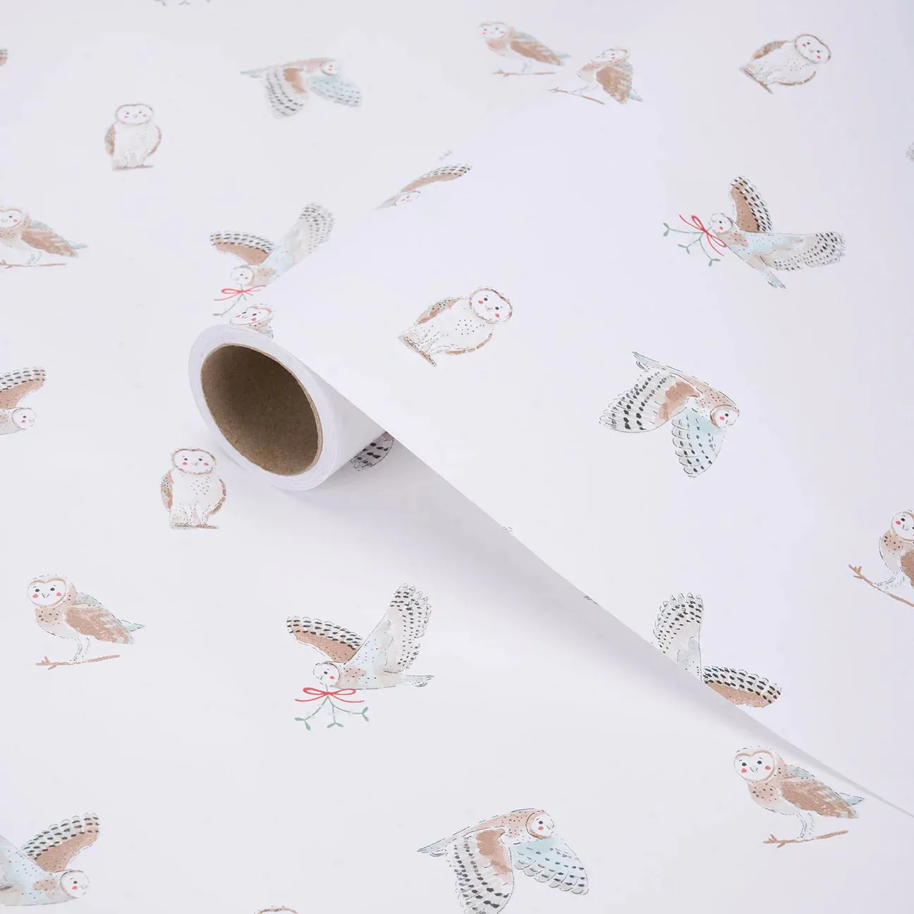 Sophie Allport Snowy Owls Jumbo Roll Wrap - 10M