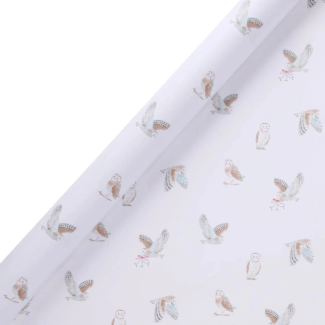 Sophie Allport Snowy Owls Jumbo Roll Wrap - 10M