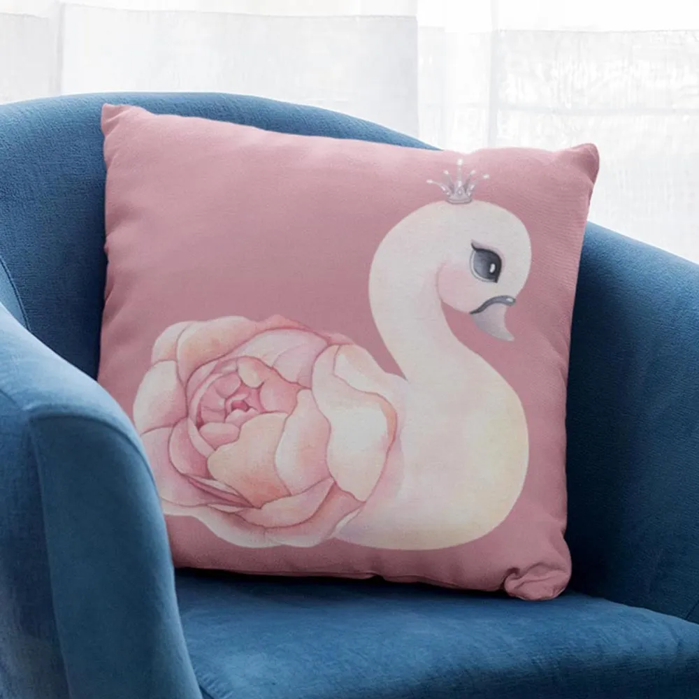 Swan design cushion covers