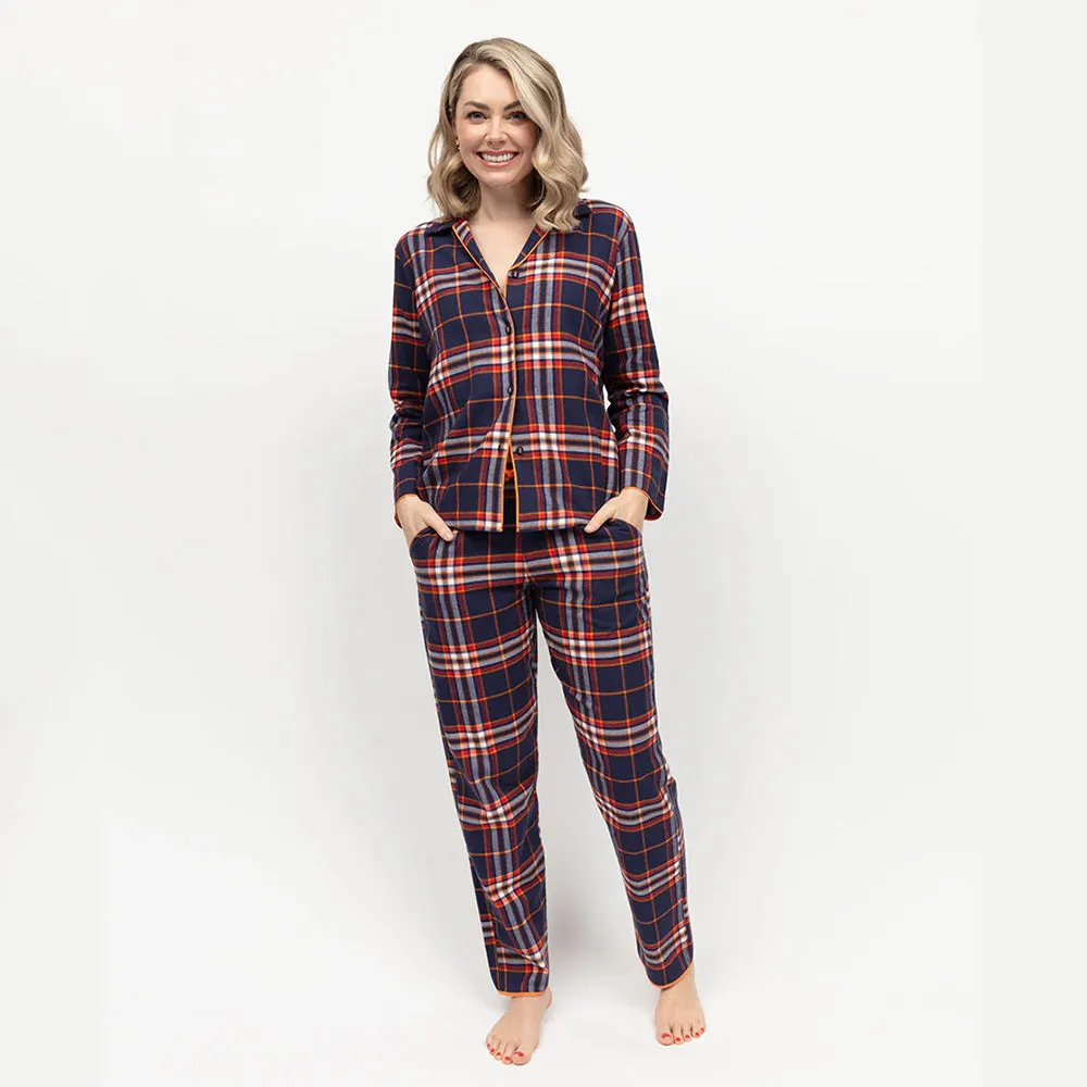 Taylor Navy Check Pyjama Bottom