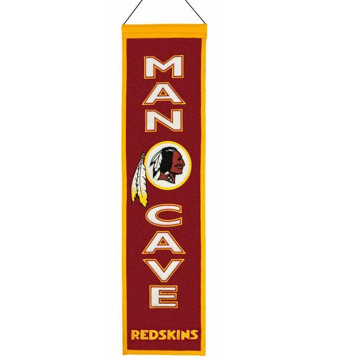 Washington Redskins Winning Streak Man Cave Wool Banner (8"x32")