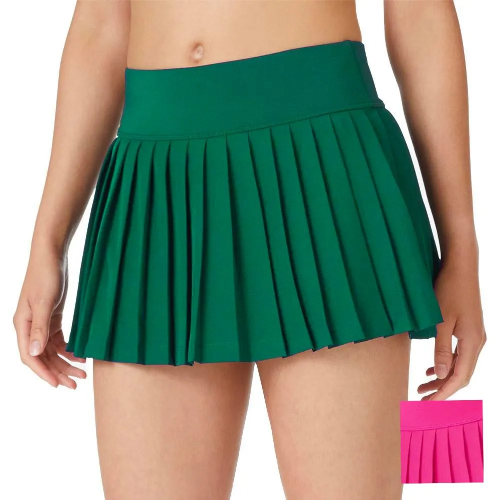 Womens Heritage Pleated Woven Tennis Skort