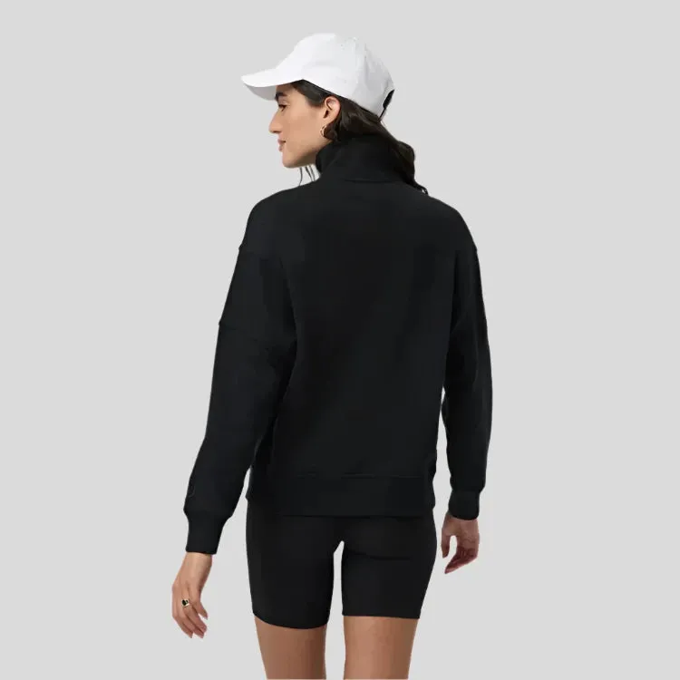 Womens Sedona Rib Half Zip - Black