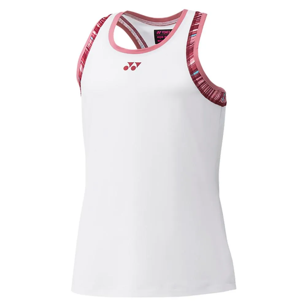 Women`s Tournament Tennis Tank White and Red