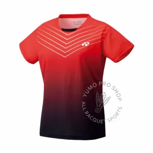 Yonex YW0025 Women's Crew Neck Team shirt [Ruby Red]